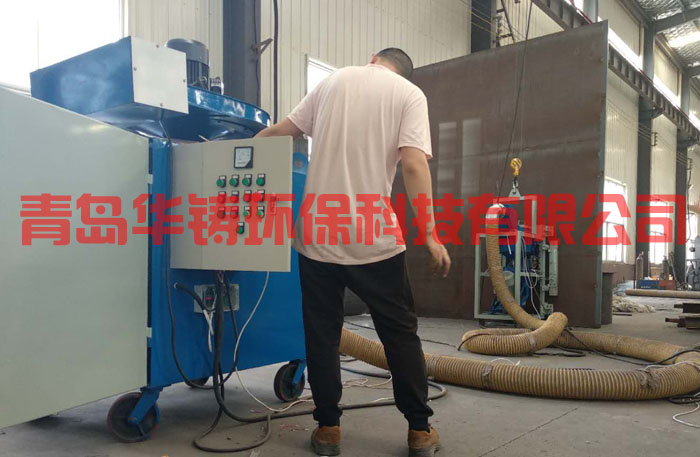 油罐拋丸機車間試機現場圖 油罐拋丸機車間試機現場圖