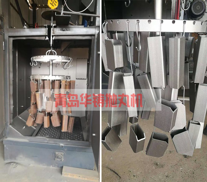 拋丸機除油漆,除氧化皮效果對比圖 拋丸機除油漆,除氧化皮效果對比圖