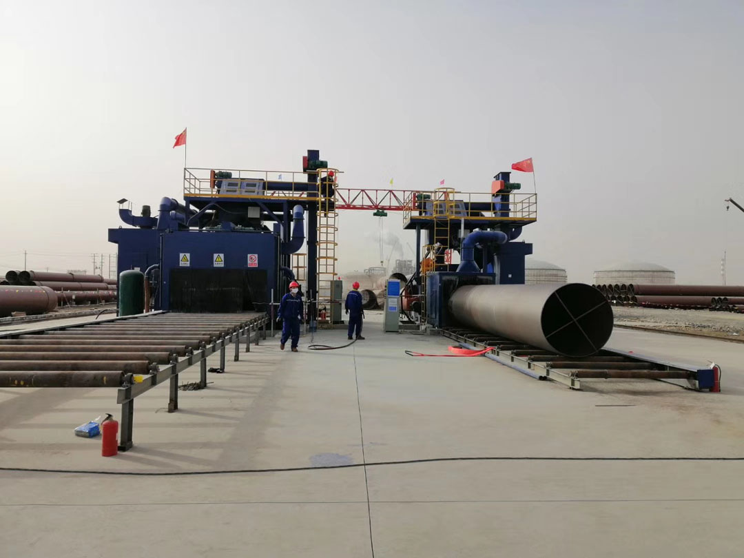 通過式鋼管拋丸機(jī) 通過式鋼管拋丸機(jī)